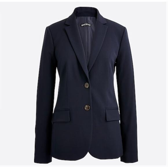 J. CREW Factory Classic Work Blazer Bi-Stretch Navy Blue Plus Size 20 {3U51} - Picture 1 of 6